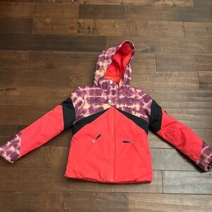 Obermeyer teen ski jacket with hood. Stylish and super warm.